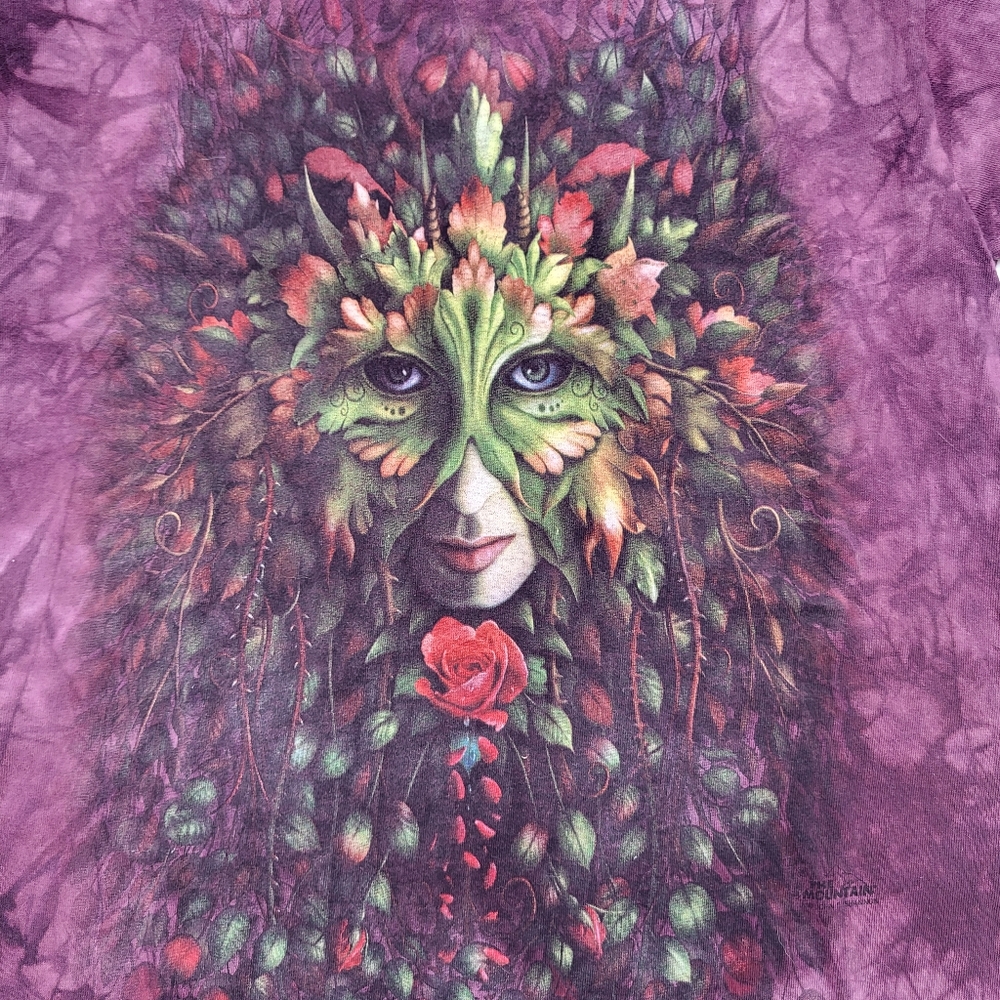 The Mountain Floral Masquerade Mask Tee Shirt Size Small. Vintage. Joun … - Picture 2 of 6